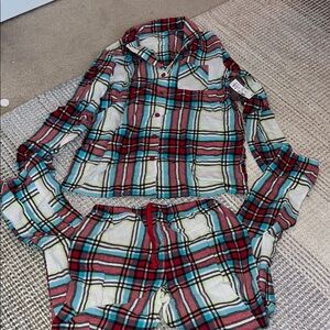 Soft Plaid Long PJ Set